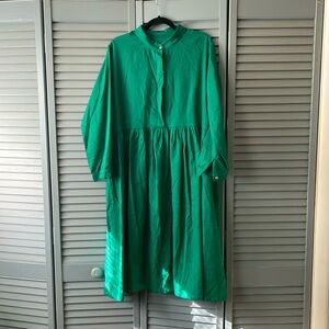 SooLinen Emerald Green Linen Dress